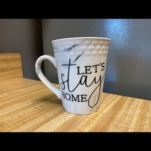 Marble, let’s stay home, coffee mug
